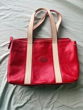 Terrida Tangaroa Italian Leather Red Tote Bag